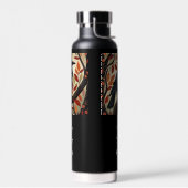 Bunter Rabe auf einem Baum sitzend Trinkflasche (Links)