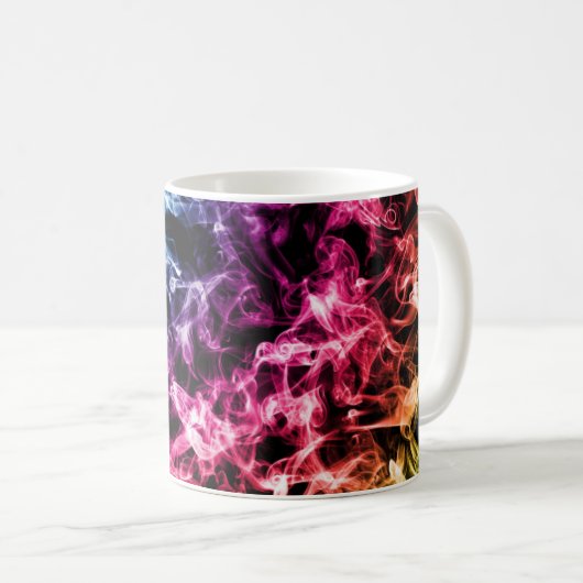Bunter Rauchentwurf Kaffeetasse (VorderseiteRechts)