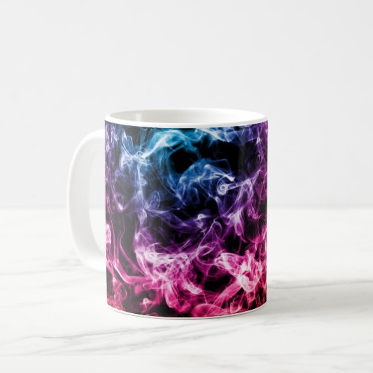 Bunter Rauchentwurf Kaffeetasse (Vorderseite Links)