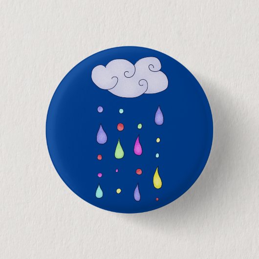 bunter Regen Button (Vorderseite)