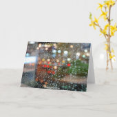 Bunter Regen - Gruß-Karte Karte (Gelbe Blume)