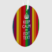 Bunter Regenbogen behalten Ruhe und Ihren Text Ornament (Vorderseite)