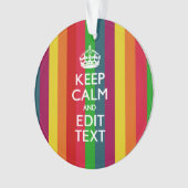 Bunter Regenbogen behalten Ruhe und Ihren Text Ornament (Vorderseite)