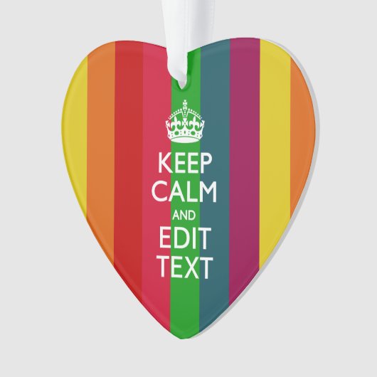Bunter Regenbogen behalten Ruhe und Ihren Text Ornament (Vorderseite)
