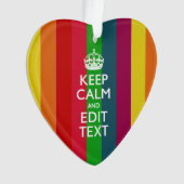 Bunter Regenbogen behalten Ruhe und Ihren Text Ornament (Vorderseite)