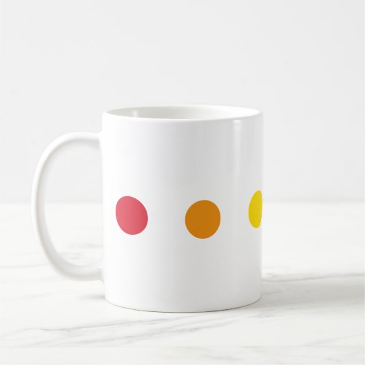 Bunter Regenbogen-Entwurf des Stolz-| Kaffeetasse (Links)