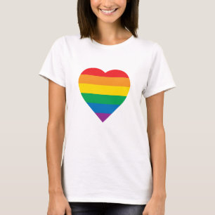 Bunter Regenbogen-Entwurf des Stolz-  T-Shirt