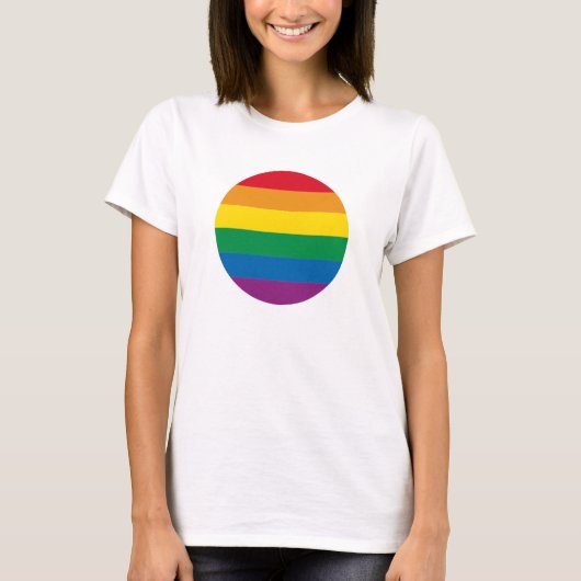 Bunter Regenbogen-Entwurf des Stolz-| T-Shirt (Vorderseite)