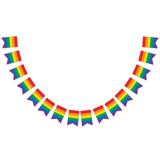 Bunter Regenbogen-Entwurf des Stolz-| Wimpelkette (Alle)