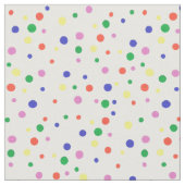 Bunter Regenbogen färbt Tupfen-Weiß-Gewebe Stoff (Nahaufnahme)