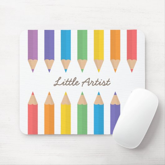 Bunter Regenbogen-Farbton zeichnet Schulkinder an Mousepad (Mit Mouse)