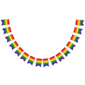 Bunter Regenbogen-Flaggen-Gay Pride Wimpelkette (Alle)
