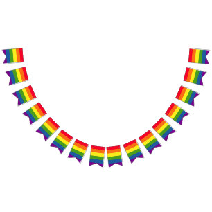 Bunter Regenbogen-Flaggen-Gay Pride Wimpelkette