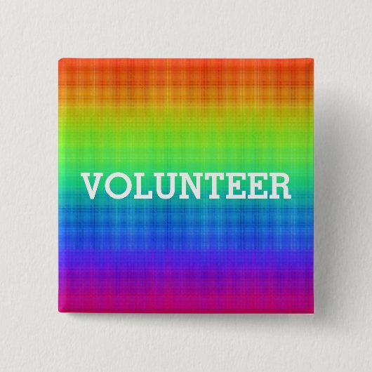 Bunter Regenbogen-Freiwillig-Knopf Button (Vorderseite)