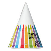 Bunter Regenbogen gefärbt Geburtstag Partyhütchen (Links)