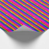Bunter Regenbogen-Glücklicher Geburtstag Geschenkpapier (Ecke)