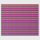 Bunter Regenbogen-Glücklicher Geburtstag Geschenkpapier (Flach)