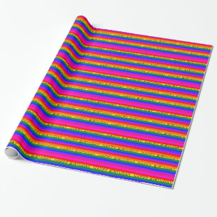 Bunter Regenbogen-Glücklicher Geburtstag Geschenkpapier