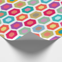 Bunter Regenbogen modernes Ikat Stammes- Muster