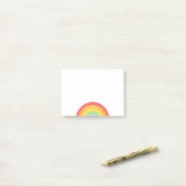 Bunter Regenbogen-personalisierte Post-it Klebezettel (Auf Schreibtisch)