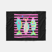 Bunter Regenbogenforelle preppy Sommer Seelenleben Fleecedecke (Vorderseite (Horizontal))