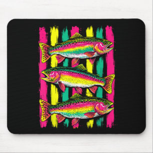 Bunter Regenbogenforelle preppy Sommer Seelenleben Mousepad