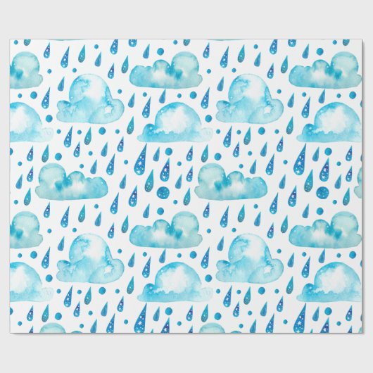 Bunter regnerischer Tag Geschenkpapier (Flach)