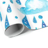 Bunter regnerischer Tag Geschenkpapier (Rolleneckpunkt)