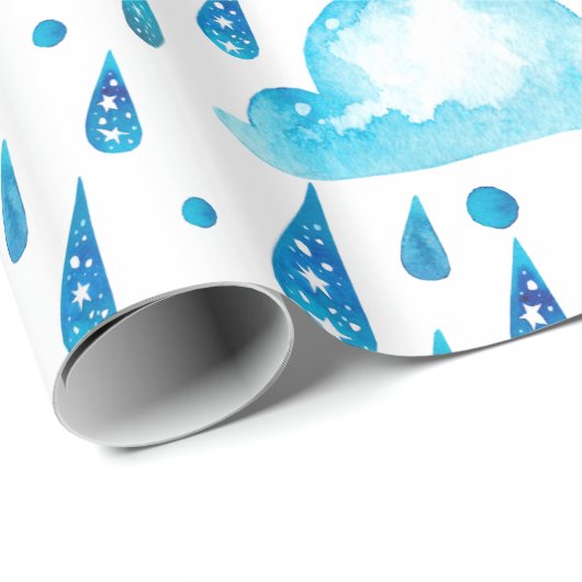 Bunter regnerischer Tag Geschenkpapier (Rolleneckpunkt)