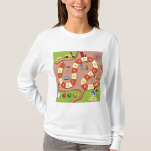 Bunter Rennstrecken-Brettspiel für Kinder T-Shirt