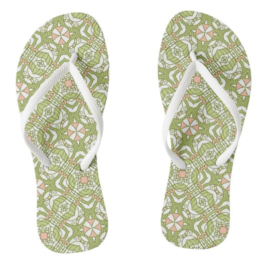 Bunter Retro Musterhintergrund 2 Badesandalen (Fußbett)