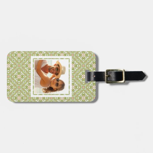 Bunter retro Musterhintergrund 2 des Gepäckanhänger (Vorderseite horizontal)