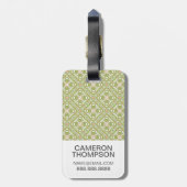 Bunter retro Musterhintergrund 2 des Gepäckanhänger (Rückseite vertikal)