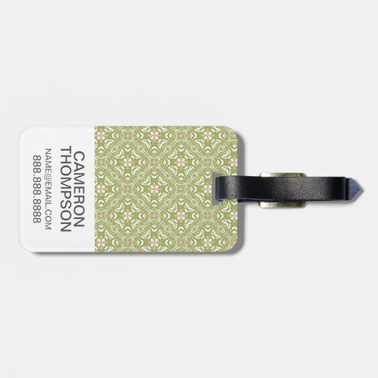 Bunter retro Musterhintergrund 2 des Gepäckanhänger (Rückseite horizontal)