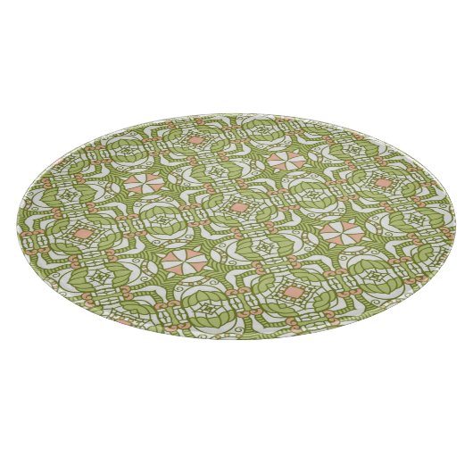 Bunter Retro Musterhintergrund 2 Schneidebrett (Ecke)