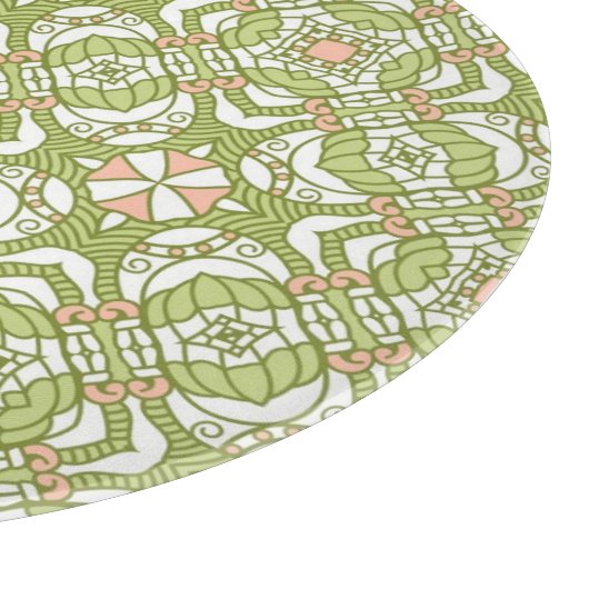 Bunter Retro Musterhintergrund 2 Schneidebrett (Ecke)