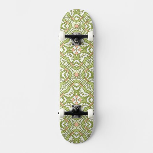 Bunter Retro Musterhintergrund 2 Skateboard (Vorderseite)