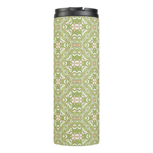 Bunter Retro Musterhintergrund 2 Thermosbecher (Rückseite)