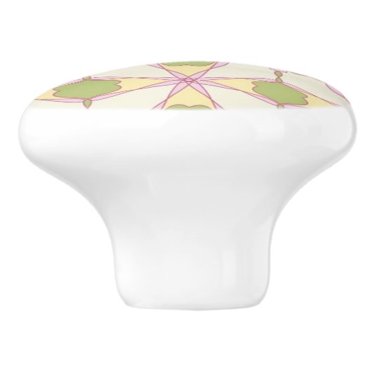 Bunter Retro Musterhintergrund 3 Keramikknauf (Seitenansicht)