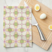 Bunter Retro Musterhintergrund 3 Küchentuch (Viertel Falte)