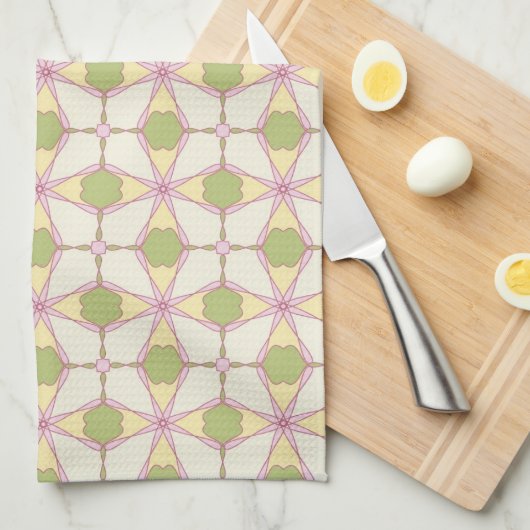 Bunter Retro Musterhintergrund 3 Küchentuch (Viertel Falte)