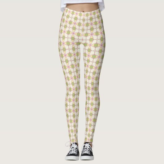 Bunter Retro Musterhintergrund 3 Leggings (Vorderseite)