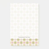 Bunter Retro Musterhintergrund 3 Post-it Klebezettel (Vorderseite)