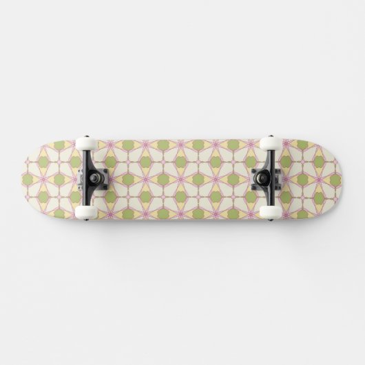 Bunter Retro Musterhintergrund 3 Skateboard (Horizontal)