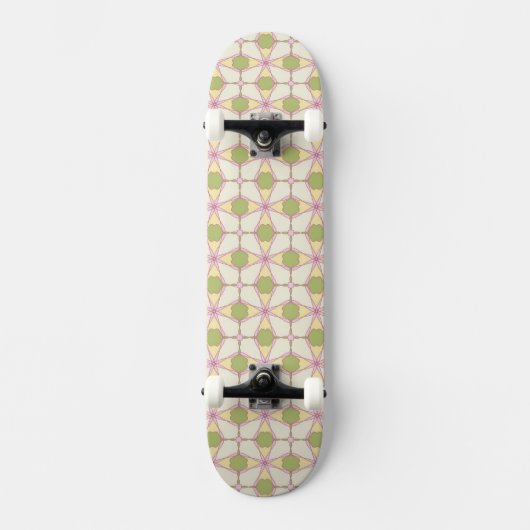 Bunter Retro Musterhintergrund 3 Skateboard (Vorderseite)