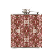 Bunter Retro Musterhintergrund 4 Flachmann (Rückseite)