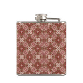 Bunter Retro Musterhintergrund 4 Flachmann (Rückseite)