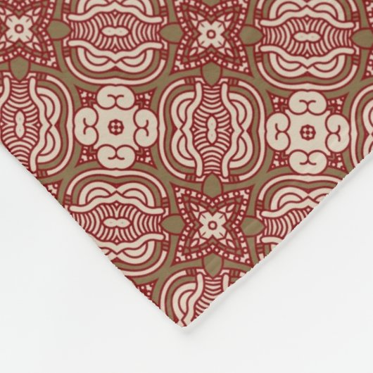 Bunter Retro Musterhintergrund 4 Fleecedecke (Ecke)