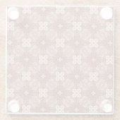 Bunter Retro Musterhintergrund 4 Glasuntersetzer (Rückseite)