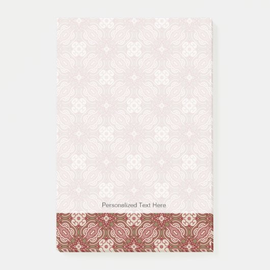 Bunter Retro Musterhintergrund 4 Post-it Klebezettel (Vorderseite)